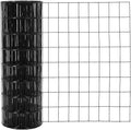 Wire Mesh Fence Roll 24inx50ft, 2inchx3inch 16GA Galvanized Steel Poultry Netting, Vinyl Coating Metal Wire Hardware Cloth Fence for Garden Yard Animals Plants Protection, Farm Fencing, Black