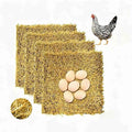 Chicken Nesting Box Pads 4 Pack 12x12 Inch - Waterproof Washable Hen Nesting Pads, Easy Clean Reusable Nest Boxes Liners, Fake Grass Mat Artificial Indoor Turf with Drain Holes