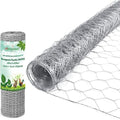 AMAGABELI GARDEN & HOME 1 inch 48inchx50ft Hexagonal Poultry Netting Galvanized Chicken Wire Mesh Fence 20gauge Large Frame with Chicken Netting Rabbits Pets Dog Cat Vegetable Garden fencing
