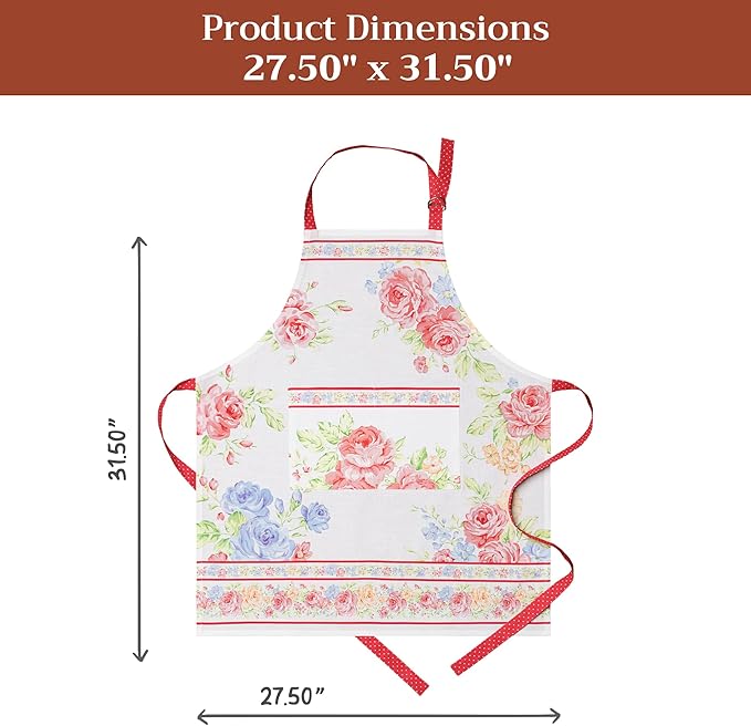 Maison d' Hermine 100% Cotton Apron for women with Pocket Kitchen Chef Apron for Men Cooking Easter Decorations