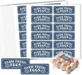 180 Pcs Farm Fresh Eggs Carton Labels, 2.6 x 0.98 in Rectangular Retro Style Blue Tones Unwashed Eggs Labels Self-Adhesive Egg Packaging Stickers for Chicken Egg Box Container Farm Supplies