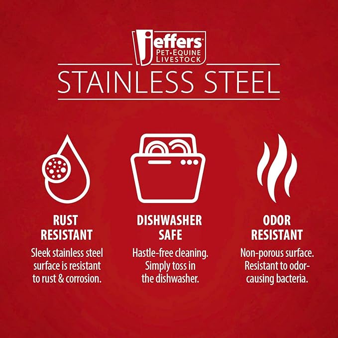 Jeffers Multi Purpose Stainless Steel Round Pail with Handle – Rust Resistant, Non-Toxic Bucket for Water, Feed, Pets, Livestock, Milk, Ice, Mop, Garden, Kennel, Farm, Camping, Storage - 2 Quart