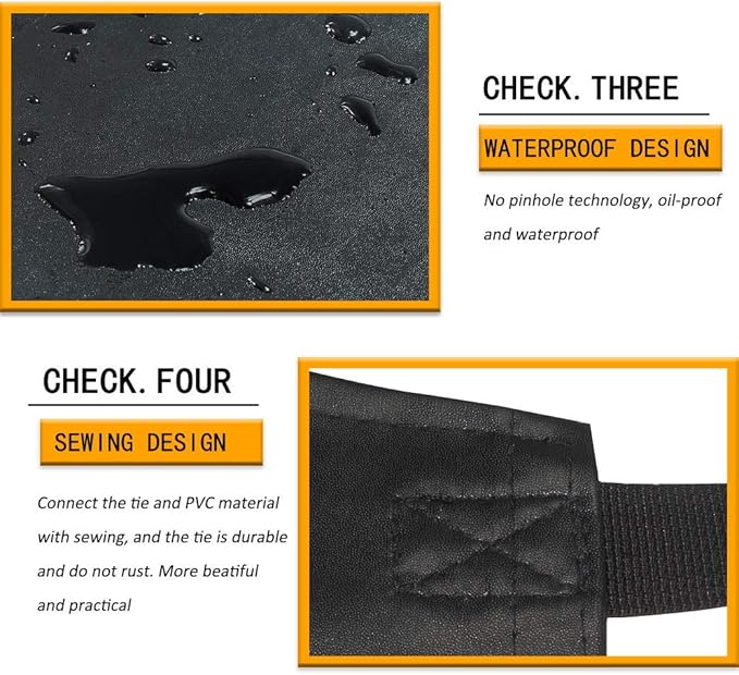 Homsolver Waterproof Rubber Vinyl Apron for Unisex Adult, Adjustable, Lightweight, Chemical Resistant Extra Long Work Apron