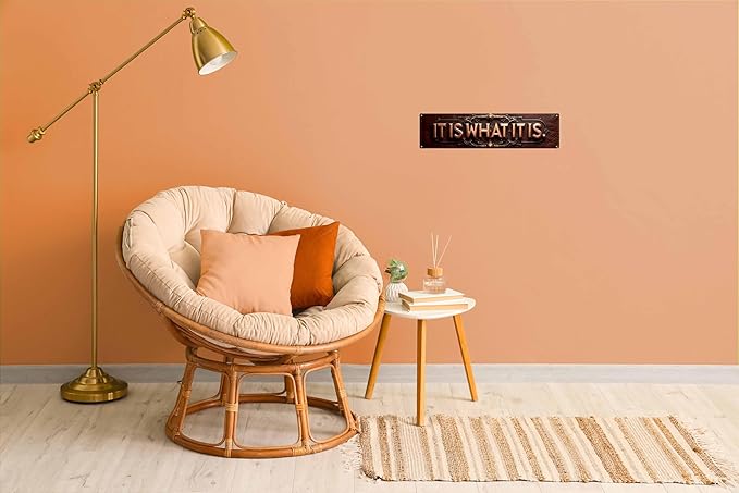 Vintage Tin It Is What It Is Sign Retro Metal Sign Suitable For Home Street Shop Garage Bar Farm Garden - Multi-Purpose For Indoor/Outdoor Use Plaque 4x16 Inch