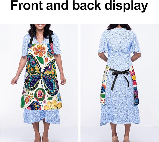 Apron Adjustable Waterproof with Two Deep Pockets Wowen men for Summer BBQ Pool Parties & Resorts