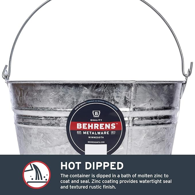 Behrens Hot-Dipped Galvanized Steel Utility Pail 4-1/4 Gallon