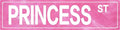 Retro Girl Pink Tin Metal Sign Princess Statement Wall Decor for Home Vintage Bar or Dorm Unique Gift Idea for Friends 4x16 in