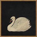 InSimSea Framed Canvas Wall Art Swan Art Framed Wall Decorations, Grace Swan Painting Pictures Rustic Bathroom Wall Decor, Farmhouse Wall Decor for Living Room, Bedroom, Office Decor 12X12in
