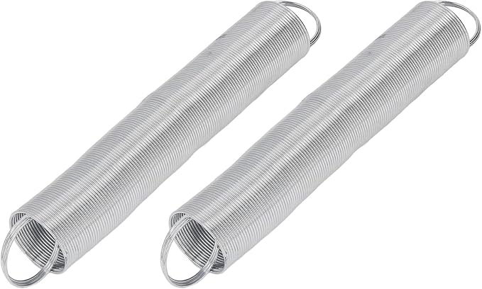 Electric Fence Spring Gate Kit,2pcs Electric Fence Spring Gates Stainless Steel 16 Feet Tension Livestock Fence Spring for for Field Fencing Pasture Gates