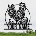 Personalized Chicken Coop Metal Sign,Custom Chicken Farm Metal Wall Art,Personalized Chicken MetalSign, Metal Chicken Farmhouse Sign,Hen House Sign, Funny Chicken Farm Decor (Style D)