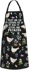 G2TUP Chicken Kitchen Apron - Cooking Apron for Ladies & Farmers