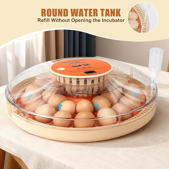 Nest II - 30 Egg Incubator for Large-Batch Hatchers, Hands-On Control, Auto Egg Turning, Manual Water Fill, Consistent Temp, Real-Time Display, Candler for Chicken, Goose, Duck, Quail, Pigeon, Turkey