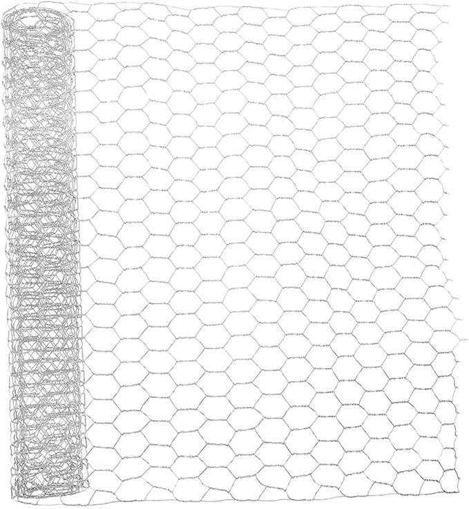 1 Roll Heavy Duty Galvanized Chicken Coop Wire Fencing X Poultry Barrier Netting for Garden Easy Installation Secure Enclosure Improved Airflow and Ventilation