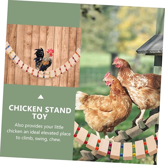 BESPORTBLE Chicken Swing Ladder Toy Roosting Ladder for Hens Coop Swing for Chicks Chicken Perch Toy