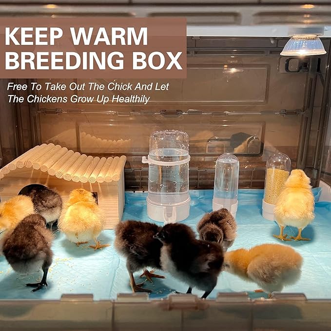 Chick Brooder,Brooder Box for Chicks,Brooder Heater Warms up to 25 Chicks (23″x17″x14″)