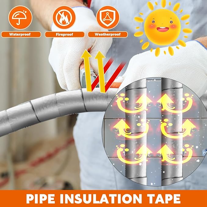 4 Pcs 1.8 Gallon 2 in 1 Heated Chicken Waterer with Heated Stainless Steel Table 18 Pounds Automatic Chicken Feeder Waterproof Outlet Box Pipe Insulation Tape Wrap for Winter Chick Coop