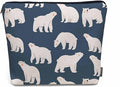 Polar Bear Makeup Bag For Women, Adorable Cosmetic Bag Makeup Bags, Cute Arctic Polar Bear Zipper Bag Travel Bags Toiletry Organizers Pouch Bags Washing Bags For Gym Bathroom