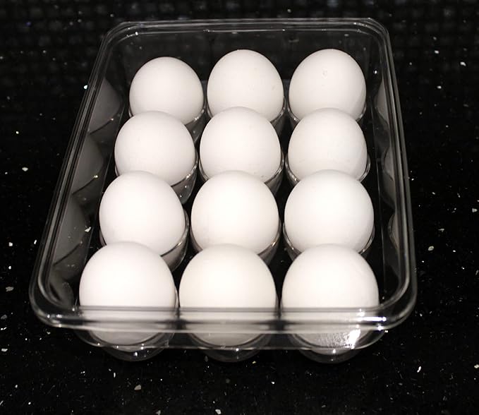 Dependable Industries inc. Essentials Stackable Plastic Egg Holder for Refrigerator with Lid – Clear 12 Count Fridge Egg Container, BPA Free Egg Storage Organizer Bin