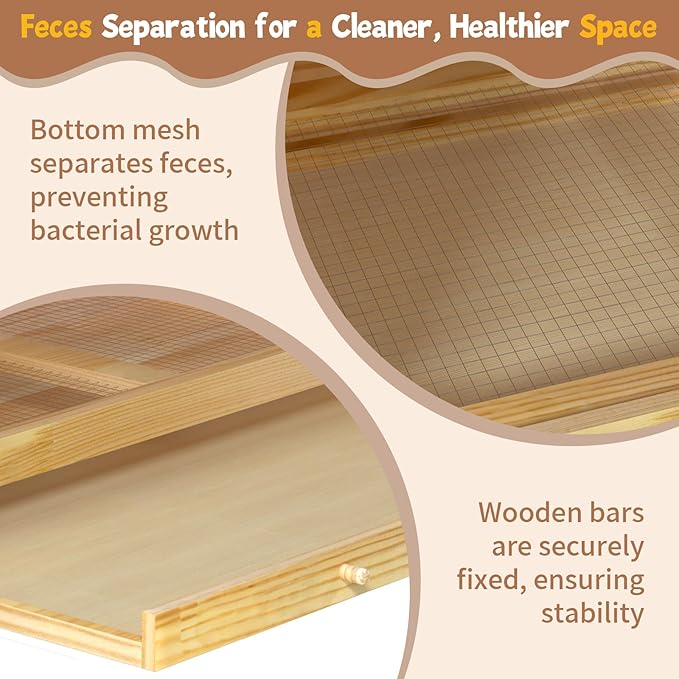 24-Piece Large Chicken Brooder Box 32", Drawer Manure Separation, All-in-One Kit, Up to 35 Chicks, Brooder with Heat Lamps, Pee Pads, Cleaning Tools, Chick Brooder Box for Quail, Hamsters, Pattern C