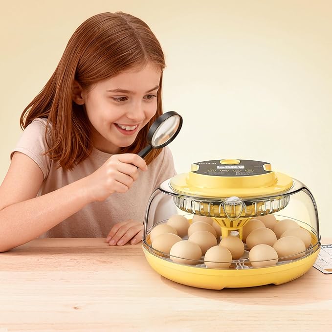 VEVOR 18 Egg Incubator, Automatic Egg Turner with LED Candler, Temperature & Humidity Control, 360° View Clear Window, Auto Water Refill, Poultry Eggs Incubators for Hatching Chicks Ducks Goose Quail