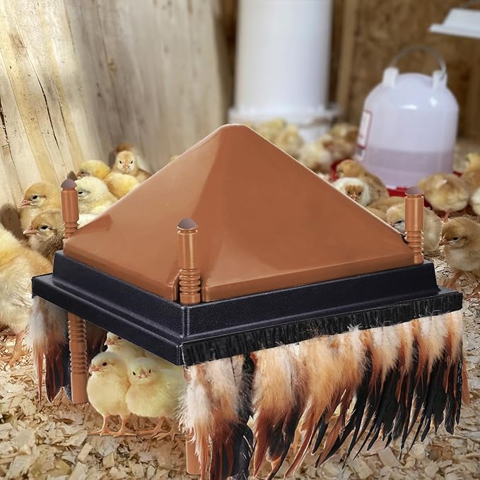 6.5FT Feathers for Chick Brooder Heating Plate,Warm and Secure As They Would Under a Mother Hen, Cuttable, Compatible with Most Chick Brooder Sizes (2Pcs 6.5FT)