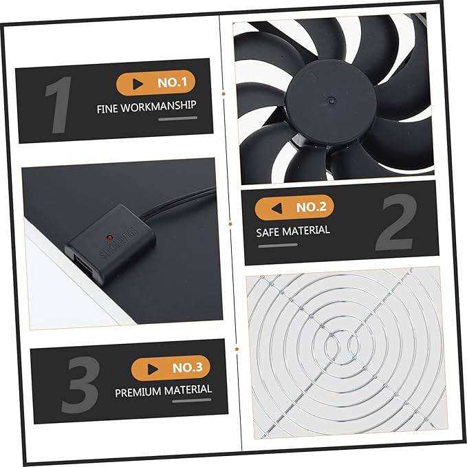 1Set Solar Powered Fan for Chicken Coop Small Doghouse Exhaust Fan for Summer Cooling for Pet House and Greenhouse Use
