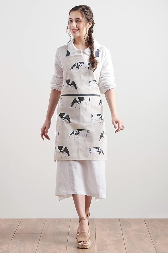 Maison d' Hermine 100% Cotton Apron for women with Pocket Kitchen Chef Apron for Men Cooking Easter Decorations