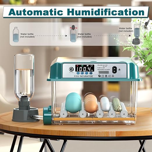 16 Eggs Incubators for Hatching Eggs, Egg Incubator with Automatic Egg Turning and Temperature Control, Chicken Egg Incubators with Egg Candler for Duck Goose Pigeon Quail