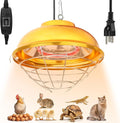 FHTONGE Waterproof Explosionproof Chicken Coop Heater Lamp 150W/300W Adjustable, Aluminum Chick Brooder Heating Light, Hanging Halogen Heated Lamp for Reptile Outdoor Rabbit Dog Cat Whelping Box