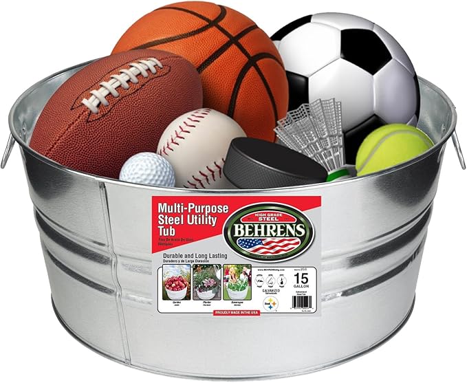 Behrens 2GS 15 Gallon Round Galvanized Steel Tub
