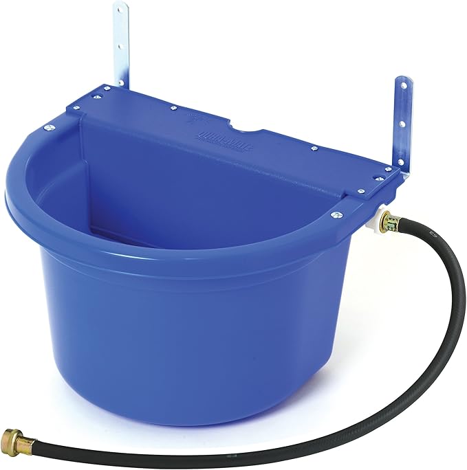 Little Giant® Automatic Animal Waterer | DuraMate Float Controlled Automatic Waterer for Livestock | Heavy Duty and Durable | Made in USA | 4 Gallon (Blue, 4 Gallon)