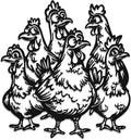 Chicken Decor for Kitchen- Metal Rooster Chicken Coop Decor- Weatherproof Metal Rooster Art - Christmas, or Thanksgiving Gift (12x11 Inch)