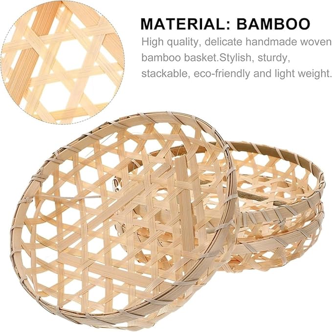 Egg Collecting Basket 3pcs Wooden Basket, Egg Harvest Garden Food Service Display Baskets for Kitchen Countertop