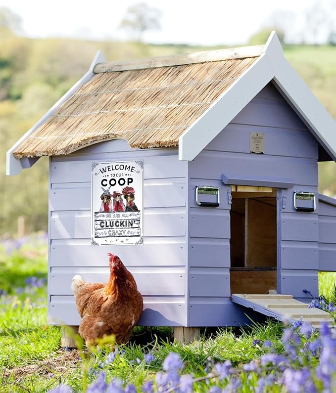 ALKB Funny Farmhouse Decor for Chicken Coop Accessories Welcome to Our Coop - Chicken Gifts for Chicken Owners