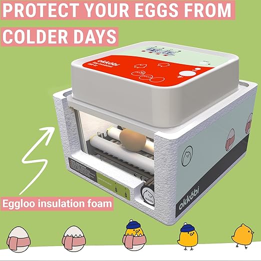 Incubators for Hatching Eggs - 12 Eggs - Ideal All Ages | Egg Incubator with Automatic Egg Turning and Humidity Control - Integrated Egg Candler - Okkobi OBI-12