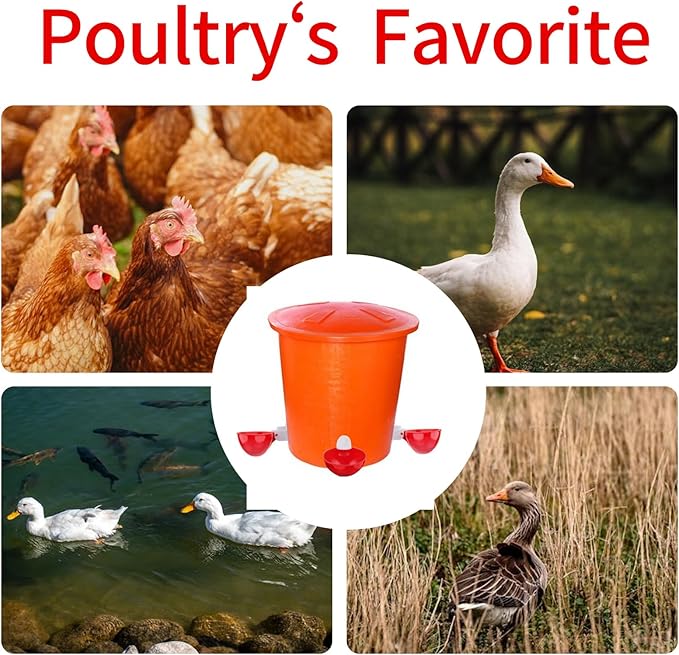 Chicken Water Cups, 8pcs Automatic Chicken Water Feeder, Poultry Waterer Kit Suitable for Chicks, Duck, Goose, Turkey and Bunny, 8-Pack