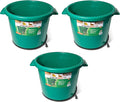 Farm Innovators 3 Pack Heated Water Bucket, 200W Heating Power - 16 Gallon Plastic Bucket with Replaceable Heating Element for Livestock Watering & Feeding