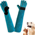 VINGVO Animal Handling Gloves, Anti Scratch Bite Resistant Gloves, Cowhide Multipurpose Pet Glove for Cat Dog Snake Falcon