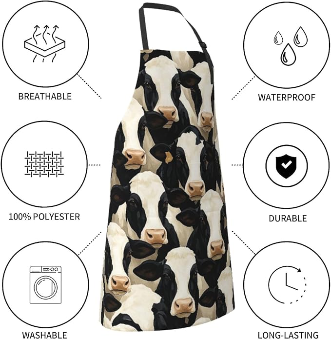 Serene Swan In Stream Adjustable Waterproof Apron Work Cooking Apron With Pockets For Men Women