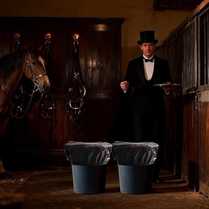 Feed Bucket Cover, Protective Elastic Waterproof Shield, Heavy Duty Horse Bucket Cover with Durable Utility Design, Accessories for Protection Maintenance Feeding Equestrians Farm Stable Pasture