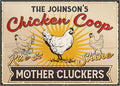 Personalized Fluffy Butt Hut Chicken Coop Sign, Custom Farmhouse Metal Sign with Spoiled Hens Wall Art, Funny Backyard Chicken Decor for Coop, Barn, Farm, Rustic Vintage Style DS12
