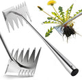 Weed Puller Tool, 6-Tooth Manganese Steel Manual Weeders, Portable Garden Weed Remover Tools for Vegetable Gardening Backyard Farm Planting & Weeding