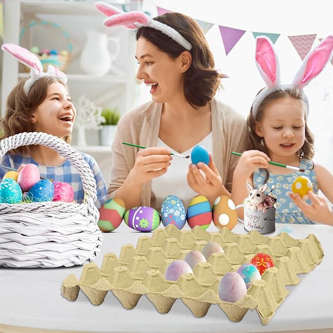 20 Flats 30-Cell Egg Crate, Sturdy and Stackable, Holds 30 Eggs, Multipurpose Use