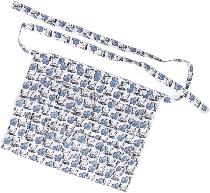 Egg Collecting Apron with 12 Pockets | Convenient Chicken Duck Goose Egg Gathering | Farm & Kitchen Apron for Adults | Sturdy Cloth Material, 160g Weight (Type 1)