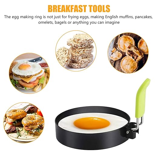 Griddle Breakfast Kit, Pancake Batter Dispenser, Griddle Accessories Including 4 Egg Rings and Silicone Oil Brush, 900ml Easy to Use Cupcake Dispenser for Baking Pancake