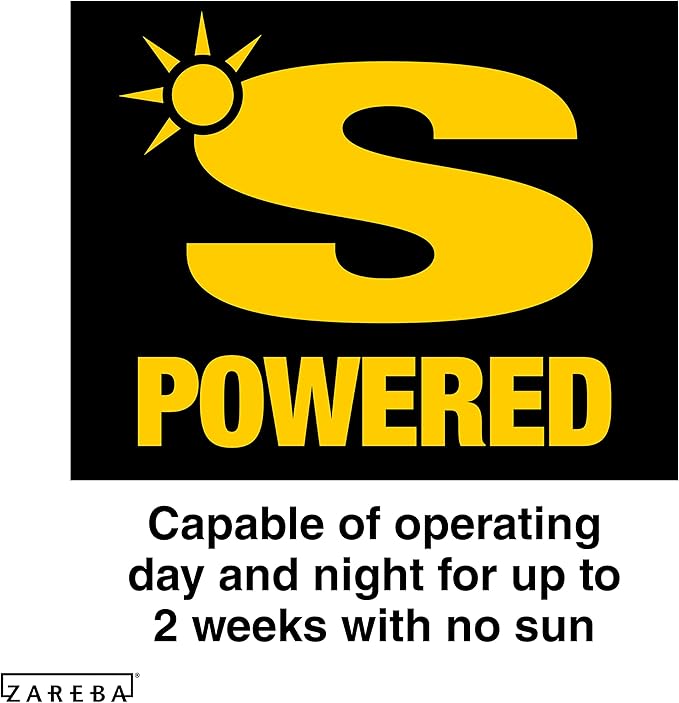 Zareba Solar Powered Electric Fence Charger - ESP10M-Z - 10 Mile Solar Powered Electric Fence Energizer, Low Impedance, Contain Animals and Keep Out Predators