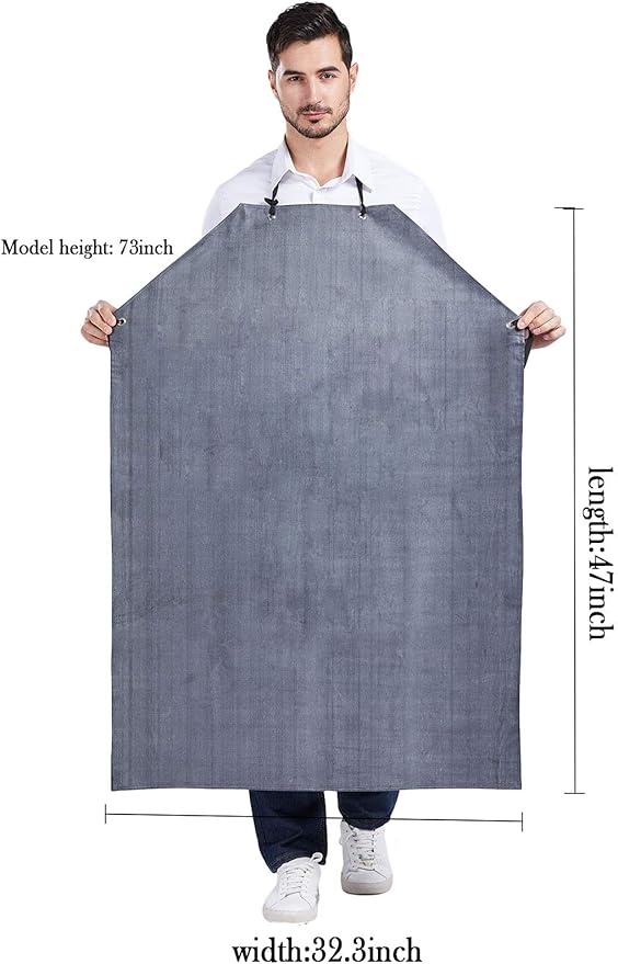 Nanxson Thick Rubber Waterproof Apron，Chemical Resistant，Heavy Duty Apron Adjustable for Dishwashing, Gardening, Butchering