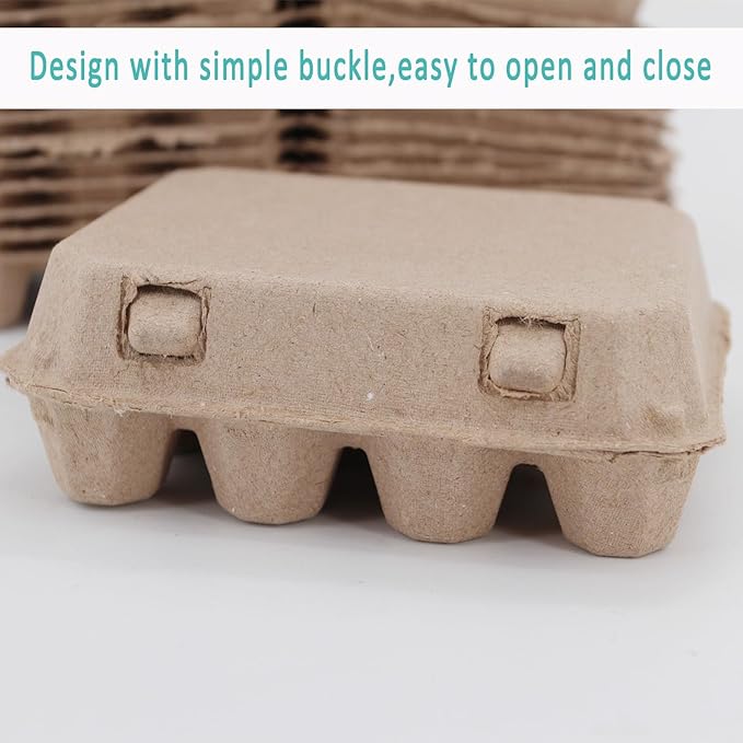 30 Pack Natural Color Pulp Paper Quail Egg Holder, Reusable 12 Count Quail Egg Carton, Refrigerator Storage Tray,Strong Sturdy Design Made from Natural Cardboard
