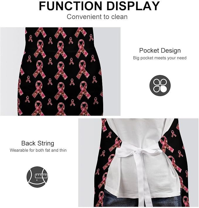 Chef Bib Apron for Restaurant, Anti-Stain with Pocket Adjustable, Cooking Dishwashing Lab Use