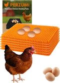 Washable Nesting Pads for Chicken Coop, 4-Pack, 13×11 in Reusable Nest Box Liners, Trim-to-Fit Open-Grid Design for Cleaner Eggs (Yellow)